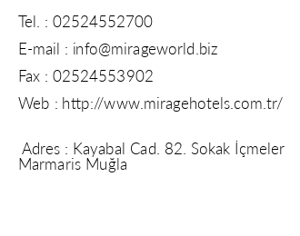 Mirage Palm Hotel iletiim bilgileri
